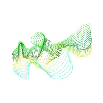 Smooth flowing wave lines creating an abstract background Stock Illustration