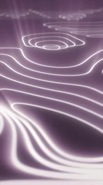 Smooth flowing white light lines creating soft wavy curves over a subtle purp Illustrazione stock