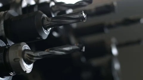 Smooth footage of the drill bits manufacturing machine Stock Footage 71024163