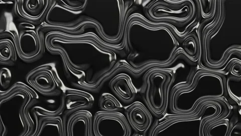 Smooth fractal noise striped elements on the surface. Dark motion background. Stock Footage 148050617