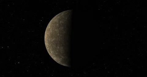 A smooth, gentle entry into orbit around Callisto Stock Footage 58097423