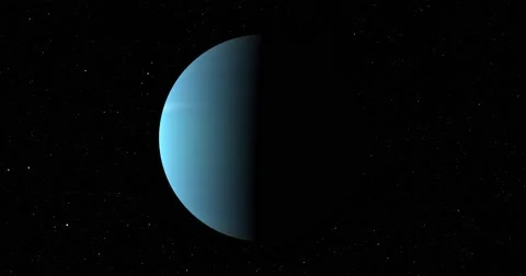 A smooth, gentle entry into orbit around Uranus  Stock Footage 58145909