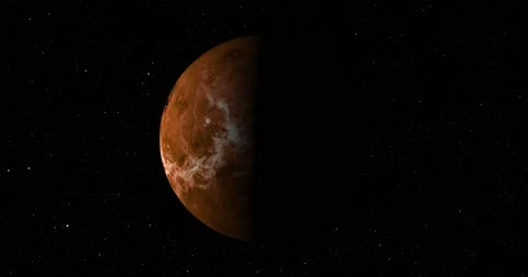 A smooth, gentle entry into orbit around Venus.  Stock Footage 58146171