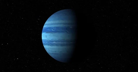 A smooth, gentle entry into orbit around Planet 9, a hypothetical gas giant  Stock Footage 78128879