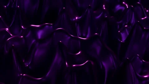 Smooth glossy purple waves rising and flowing with reflective highlights Stock Footage 344167830