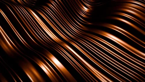 Smooth glossy waves resembling melted caramel or chocolate Stock Footage 346307436