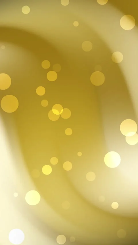 Smooth gold gradient background with floating bokeh light particles Stock Footage 347042532