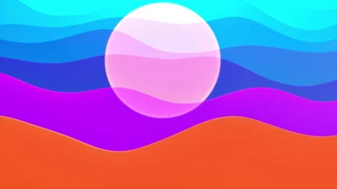 Smooth gradient art in motion loop animated Stock Footage 332350623