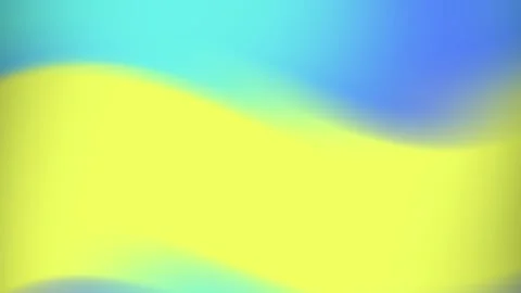 A smooth gradient of cyan blue and yellow colors transitions across the frame Stock Footage 294661773