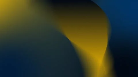 Smooth gradient of dark blue and golden yellow forms abstract seamless loop Stock Footage 300840227