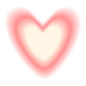 Smooth gradient heart shape. Y2k retro form. Coquette icon isolated on Stock Illustration