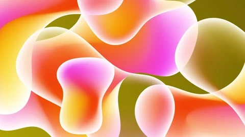 Smooth gradient shapes blending into a colorful pattern on abstract background Stock Footage 294663011