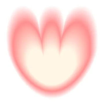 Smooth gradient tulip flower shape. Y2k retro forms. Pink floral icon isolate Stock Illustration