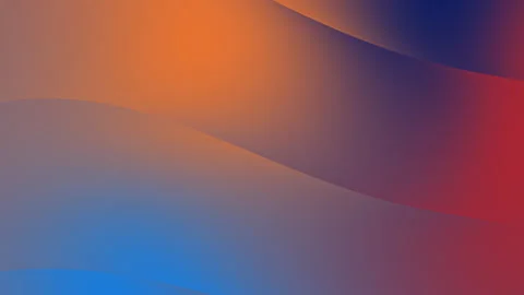 Smooth Gradient Wave Flow — Orange Blue Abstract 4K Motion Graphic Loop Stock Footage 327260938