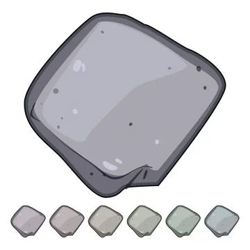 Smooth gray stone drawing illustrating nature element Stock Illustration