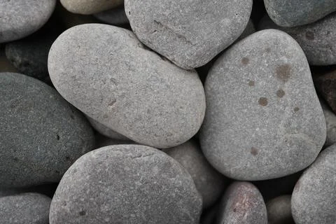Smooth Grey And Reddish Beach Pebbles And Rounded Stones, Towyn, North Wales, Uk Stock Photos