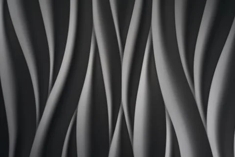 Smooth Grey Waves abstract background with grayish tonalities Stock Photos