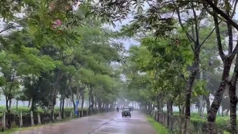 A smooth  Hilly Village Road 스톡 동영상 336478468