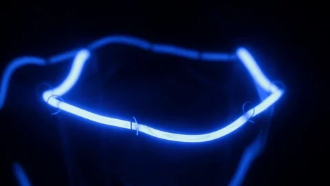 Smooth increase and decrease in power of the blue incandescent lamp. 動画素材 80550951