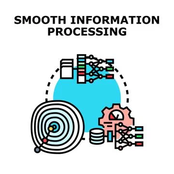 Smooth information processing concept vector illustration Stock Illustration