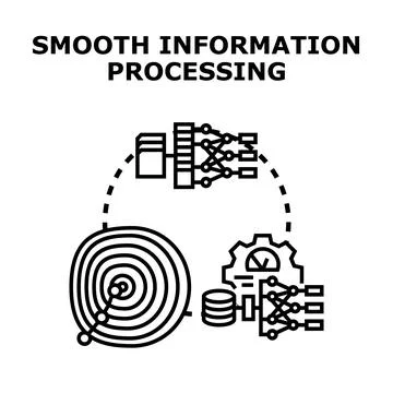 Smooth information processing concept vector illustration 库存插图