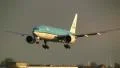 Smooth landing of Big KLM plane HD Footage