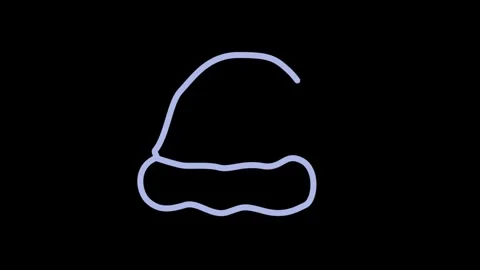 Smooth Light Blue Wavy Line Shape on Black Background abstract Stock Footage 318954616