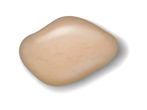 Smooth Light Brown Stone with Realistic Shadow Illustrazione stock