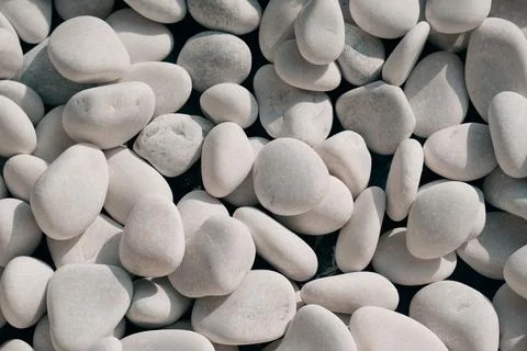 Smooth Light Pebbles Closeup Texture Foto stock
