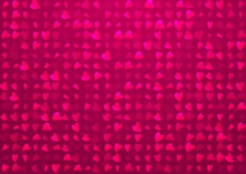 Smooth line hearts background. Style romantic shine blur love pattern Stock Illustration