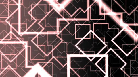 Smooth Lines and Squares Digital Abstract Mask Stock Footage 291069439