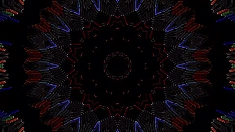 Smooth lines waves glittering light effect on round shape in center Stock Footage 292691981