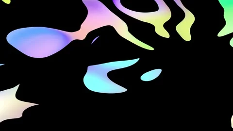 Smooth Liquid Gradient Blobs and Fluid Morphing Animation Stock Footage 337760888