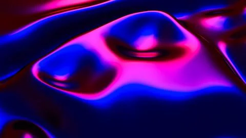 Smooth, liquid surface with neon colors. Captivating abstract background Stock Illustration