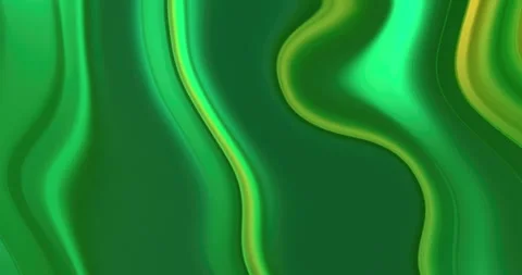 Smooth liquid waves in vibrant green and yellow flow with seamless looping 스톡 동영상 303529958