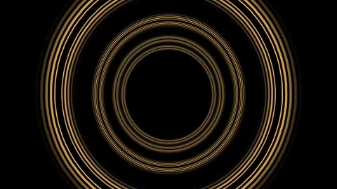 Smooth loop animation of golden concentric longitude lines. Stock Footage 315774160