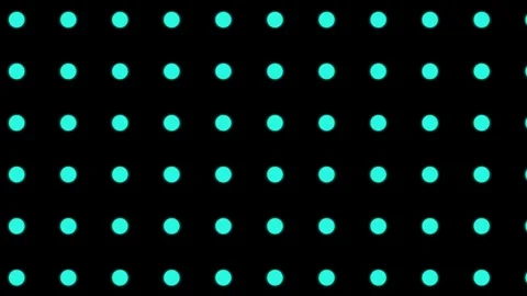 Smooth loop animation of a grid of twinkling cyan dots on a black background. Stock Footage 315776698