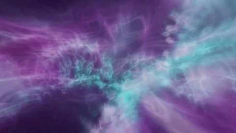 Smooth loop flight through a magical silk nebula and cosmic interstellar dust Video stock 347579657