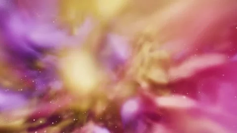 Smooth loop hyperspace flight through a warm red and pink interstellar nebula Vídeo Stock 347579664