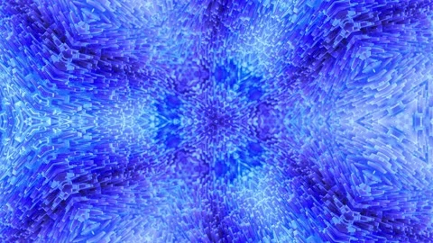 Smooth looped animation of 3d abstract soft matte shape like flower or mandala Stock Footage 137499744