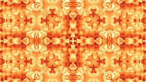 Smooth looped animation of 3d abstract soft matte shape in symmetrical structure Stock Footage 140265007