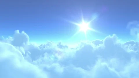 A smooth looping flight through the clouds 库存影片 109525046