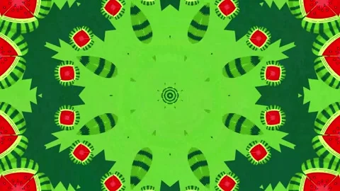 Smooth looping mandala  with floral elements Stock Footage 310702378