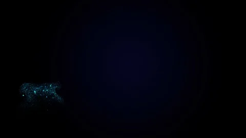 Smooth luxury techno blue stream is flowing slowly on black background. Copy Stock Footage 107746705