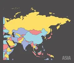 Russia map outline - smooth simplified country shape map vector