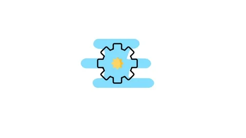 Smooth Mechanical Gear Animation for UI Stock Footage 311815135