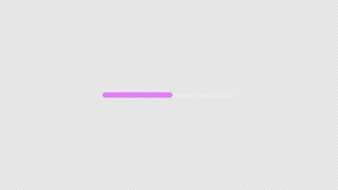 Smooth minimalist rounded pink progress bar flat UI overlay element Stock Footage 337037601