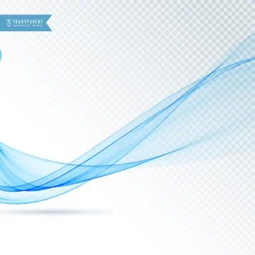 Smooth modern blue wave background Stock Illustration