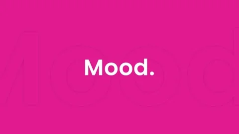 Smooth “Mood” text animation on a soft pink background Stock Footage 318671539