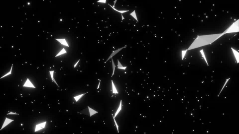 Smooth motion of particles in space.Computer generated loop animation. Modern Stock Footage 99705235